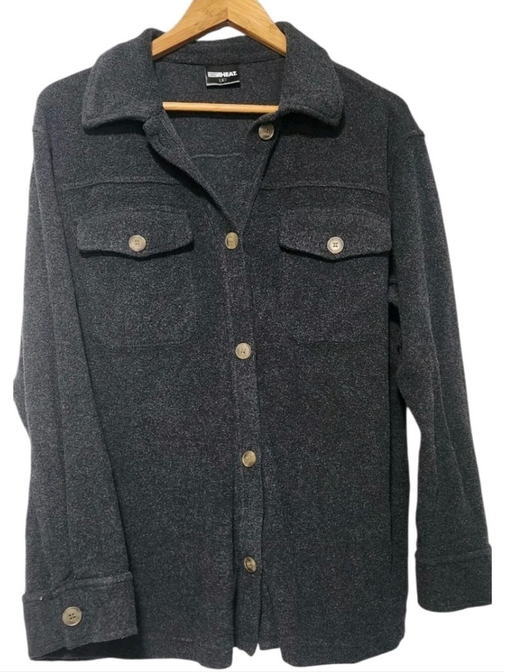 32 Degrees Women's Button Down Shirt Charcoal